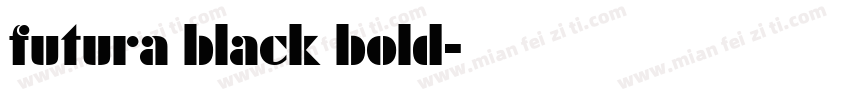 futura black bold字体转换